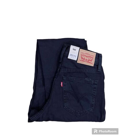 Levi's Women's High Waisted Mom Jeans, Black Destructed, 26 x 27 - Picture 6 of 12